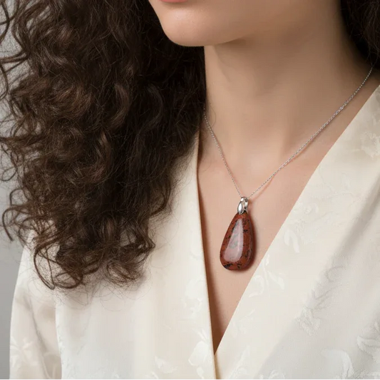 Pendentif en Obsidienne Acajou ou Mahogany (PE1232)