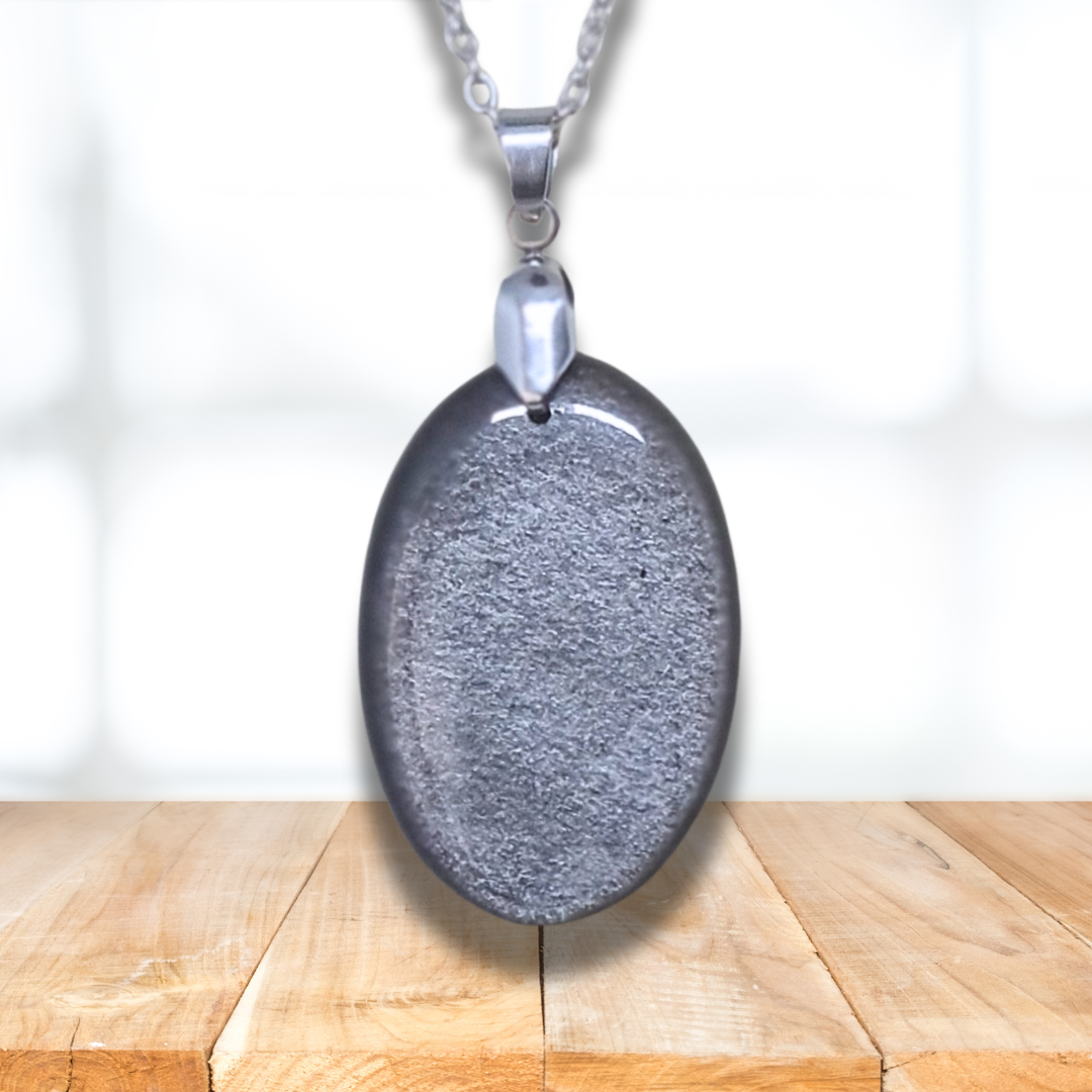 Pendentif en Obsidienne argentée (PE1696) - ENAE Minéraux