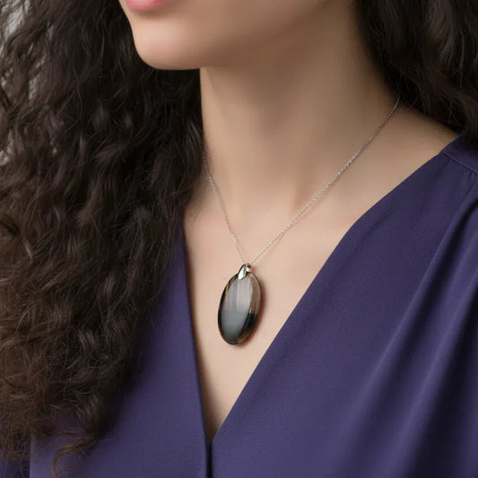 Pendentif en Obsidienne Midnight Lace (PE1521)