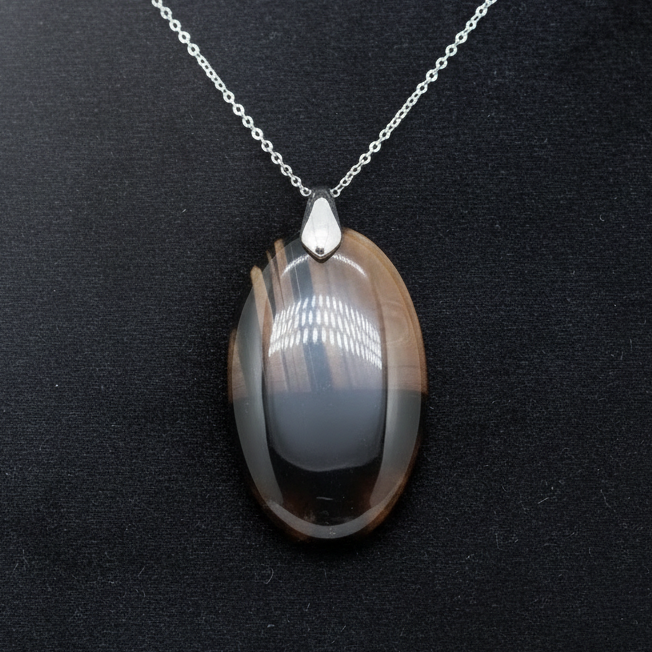 Pendentif en Obsidienne Midnight Lace (PE1521)