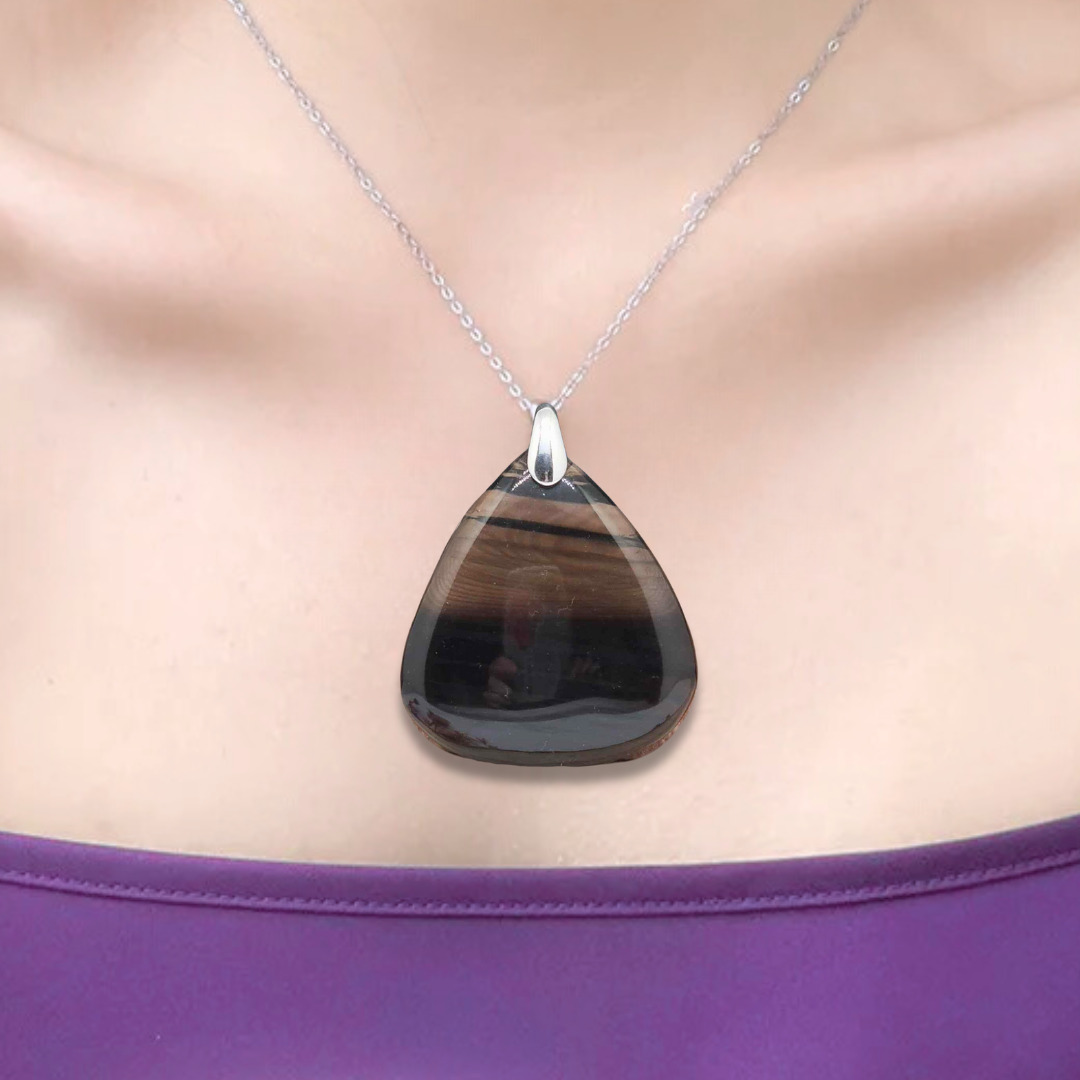 Pendentif en Obsidienne Midnight Lace (PE1522) - ENAE Minéraux