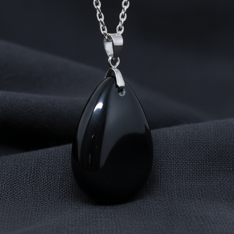 Pendentif en Obsidienne Œil Céleste bi-face (PE1020-7)