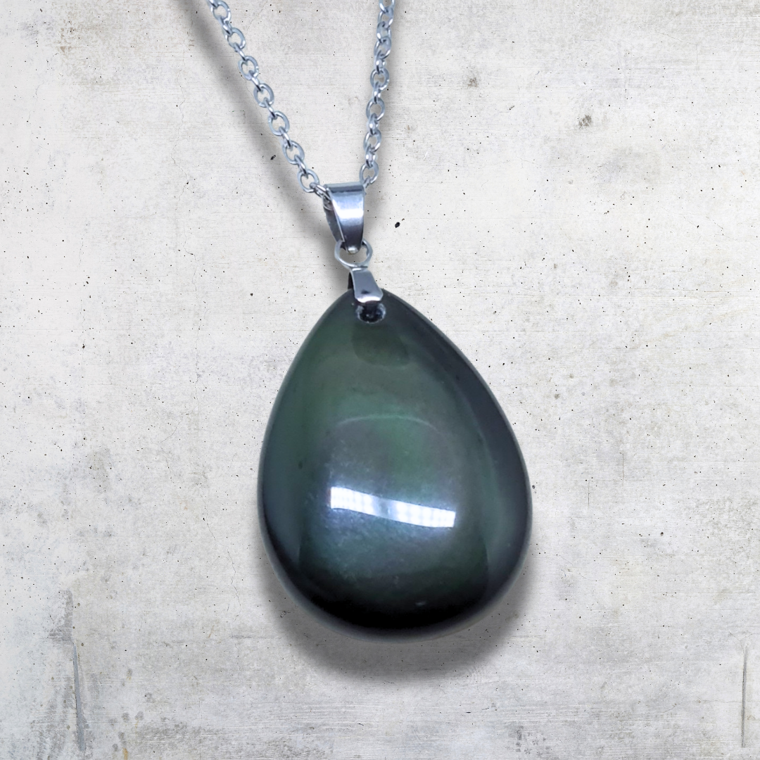 Pendentif en Obsidienne Œil Céleste bi-face (PE1020-7)