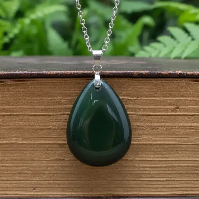 Pendentif en Obsidienne Œil Céleste bi - face (PE1020 - 7)