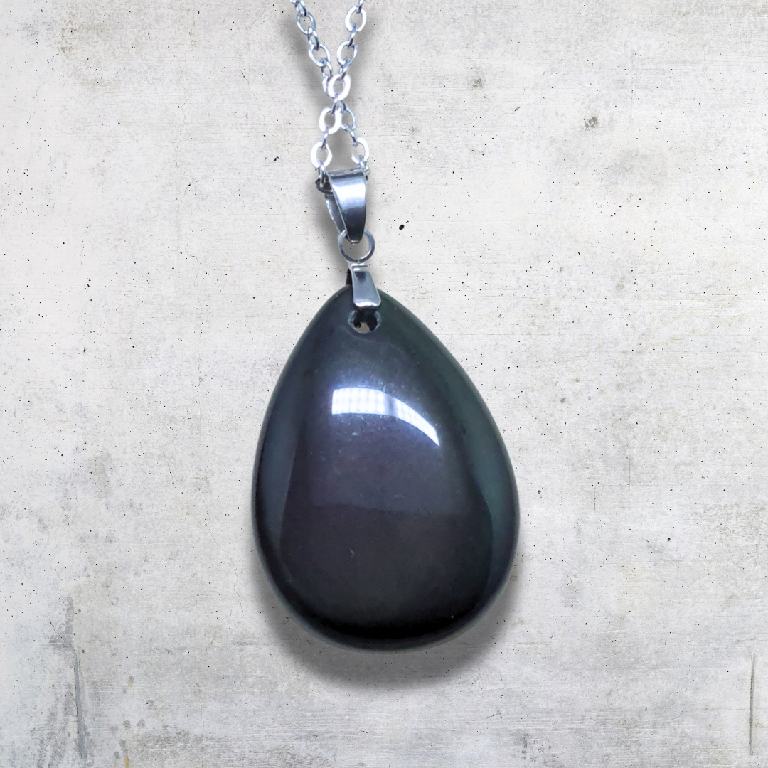 Pendentif en Obsidienne Œil Céleste bi-face (PE1020-7)