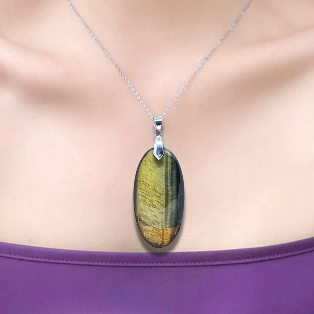 Pendentif en Œil de Faucon (PE1639) - ENAE Minéraux