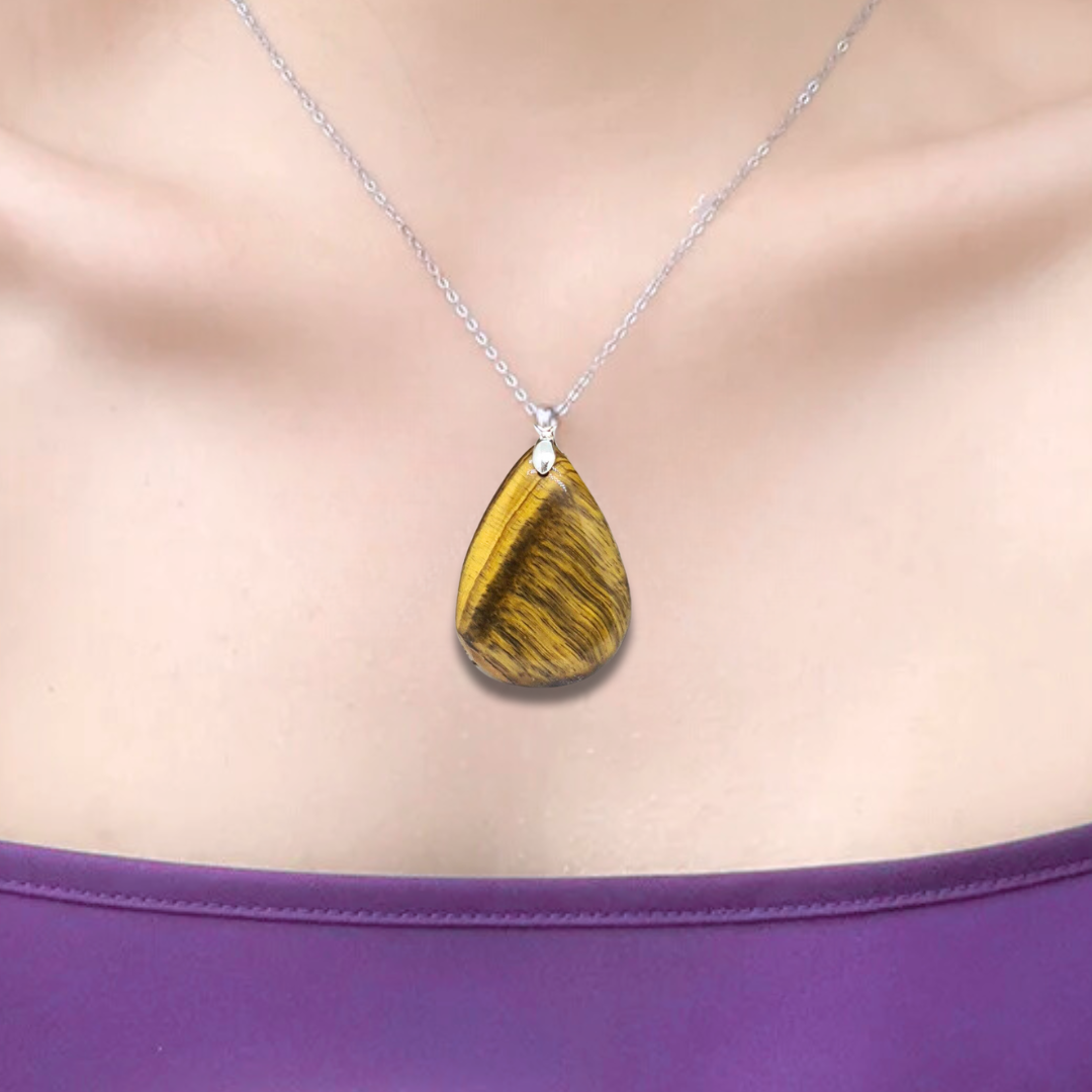 Pendentif en Œil de Tigre (PE1894)