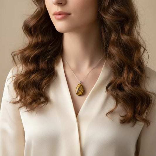 Pendentif en Œil de Tigre (PE1894)