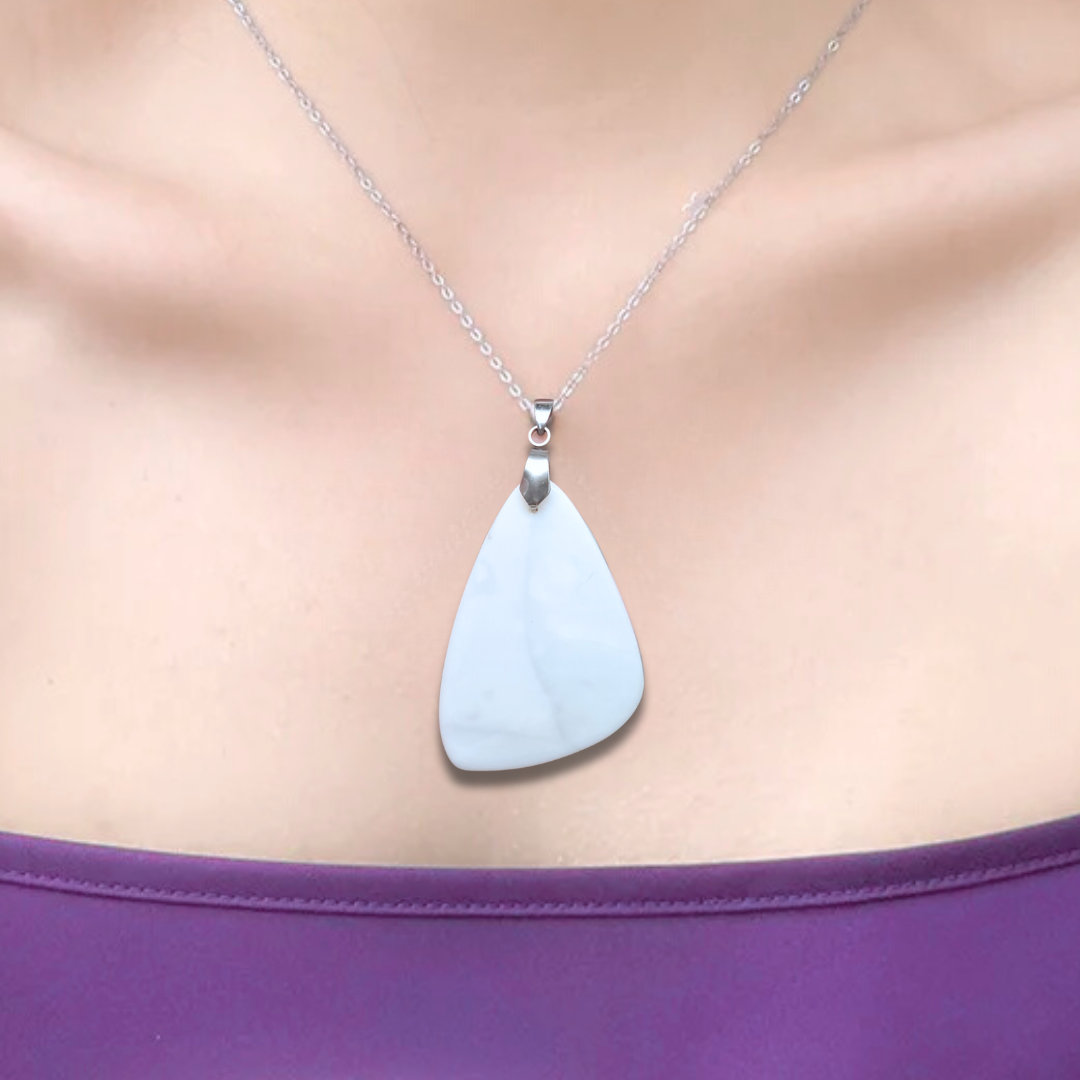 Pendentif en Opale blanche (PE1172-1) - ENAE Minéraux