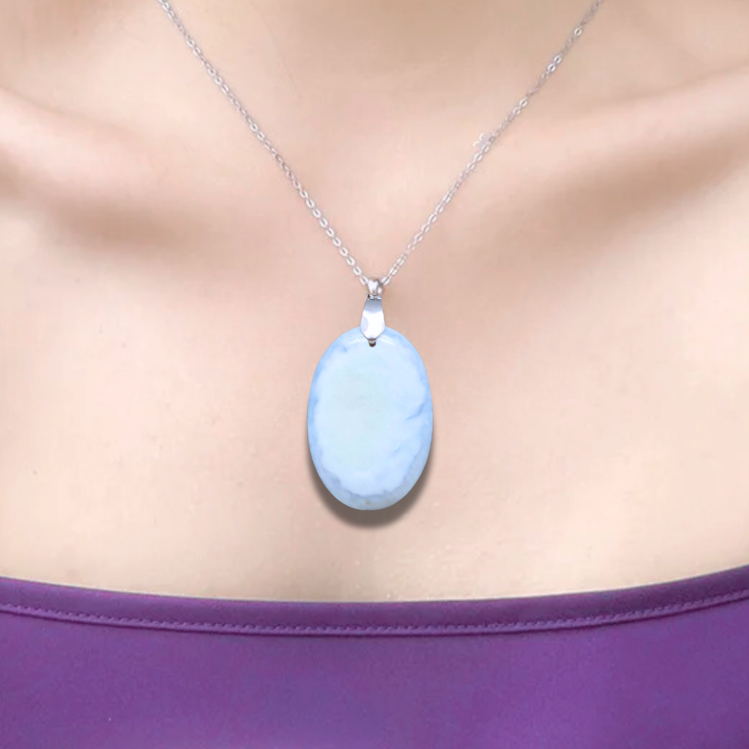Pendentif en Opale Bleue Owyhee (PE1028)