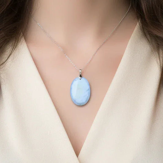 Pendentif en Opale Bleue Owyhee (PE1028)