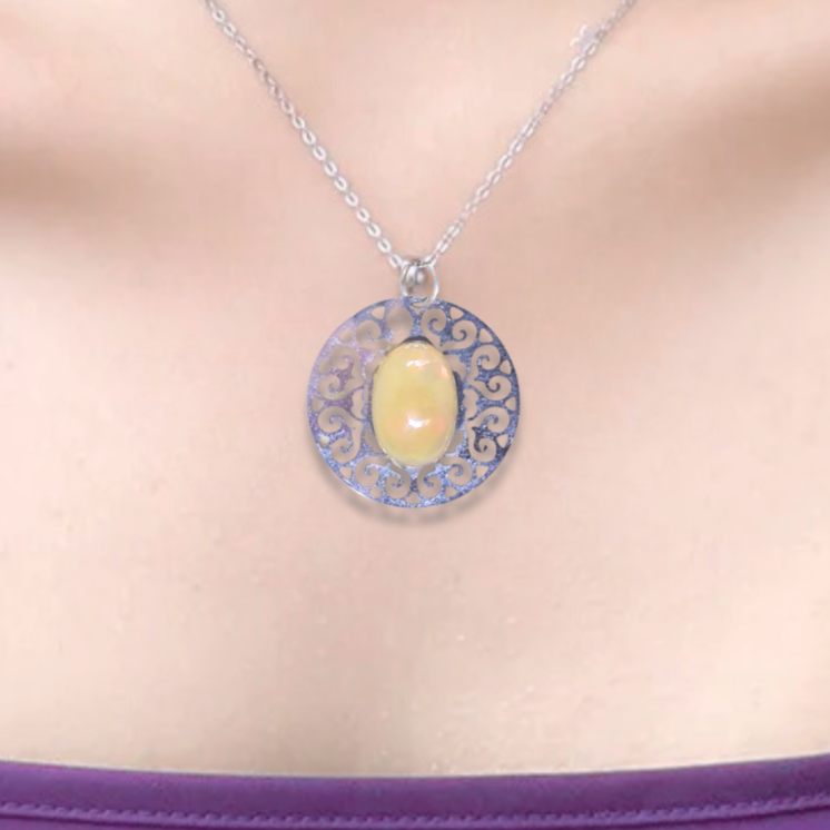 Pendentif en Opale Welo (PE1374-1) - ENAE Minéraux