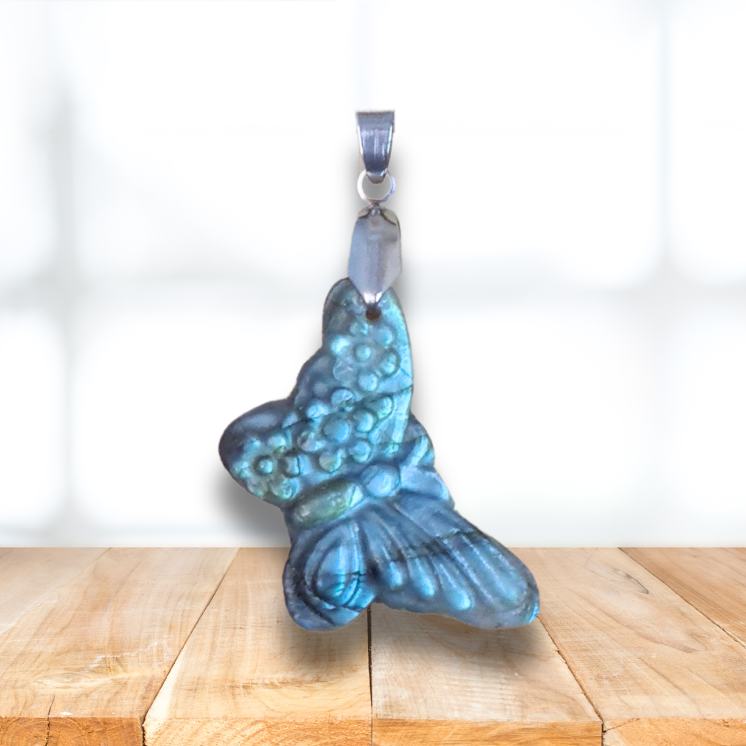 Pendentif papillon en Labradorite (PE1997-1) - ENAE Minéraux