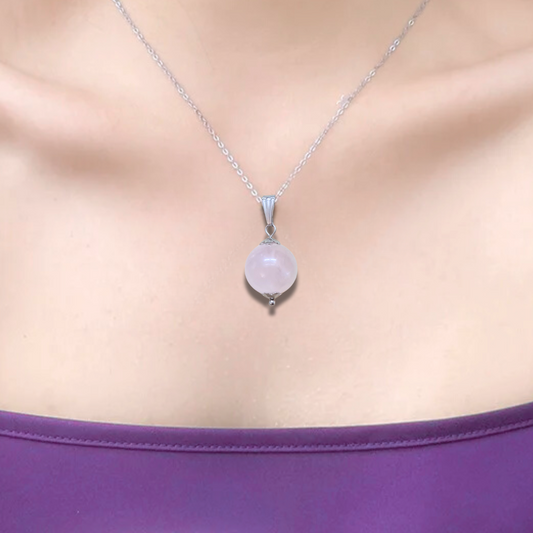 Pendentif perle en Quartz rose (PE2038) - ENAE Minéraux