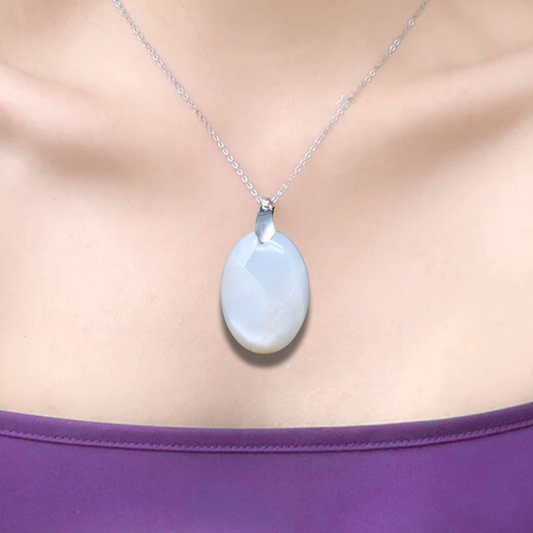 Pendentif en Pierre de Lune blanche (PE1744) - ENAE Minéraux