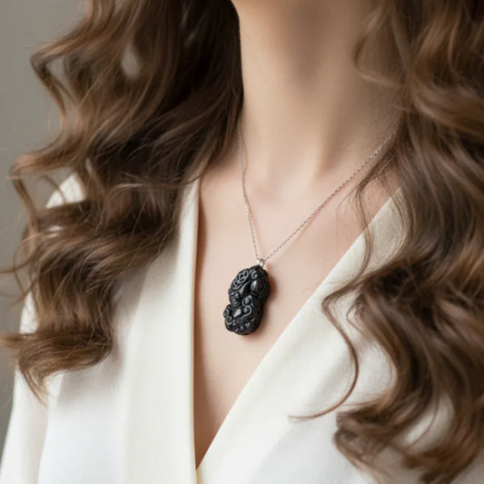 Pendentif Pixiu en Obsidienne Œil Céleste (PE1061-3)