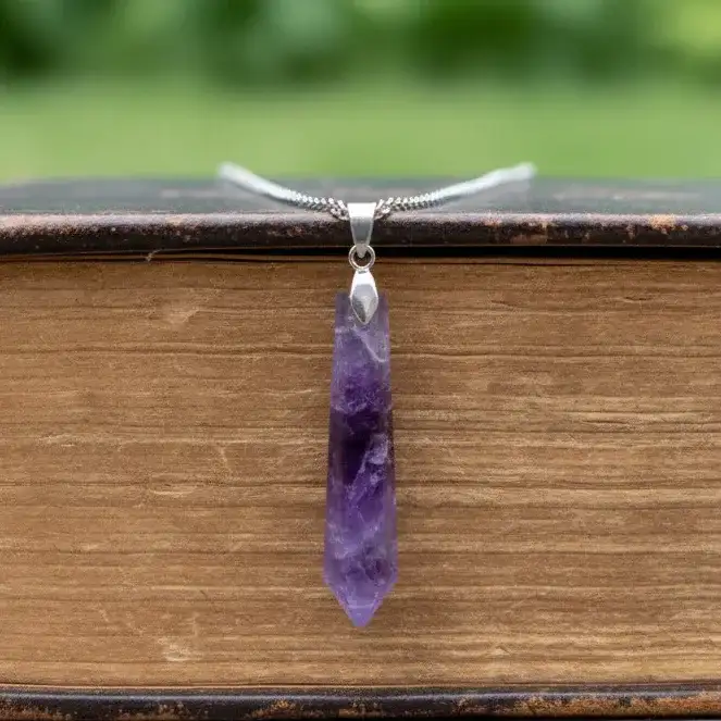 Pendentif ou pendule en Améthyste (PE1992 - 2)