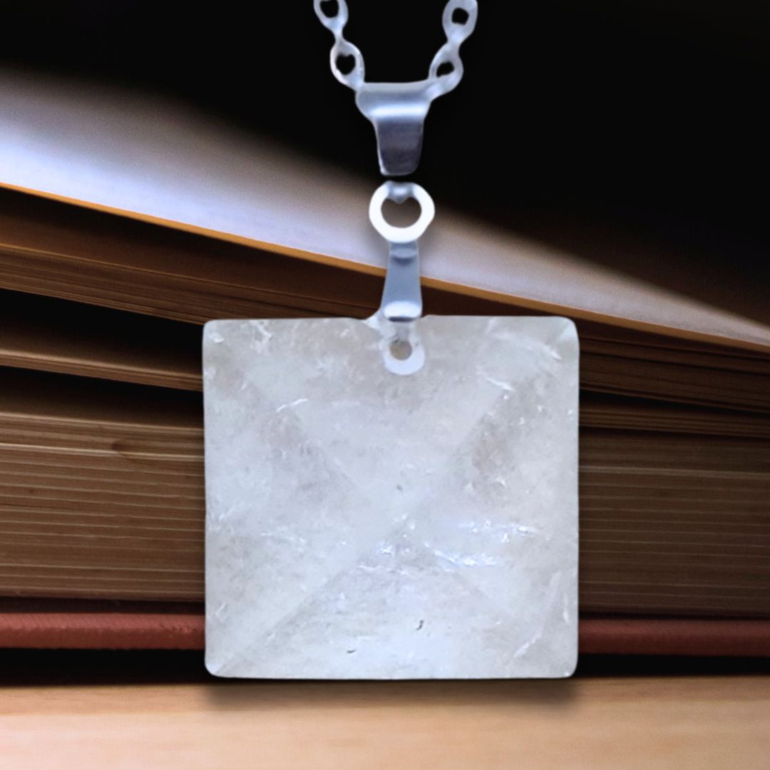 Pendentif Pyramide Cristal de Roche (PE1032-2)