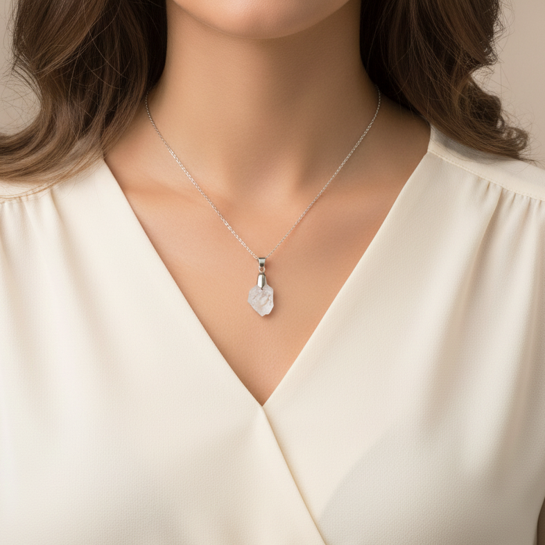 Pendentif en Quartz à âme brut (PE1928)