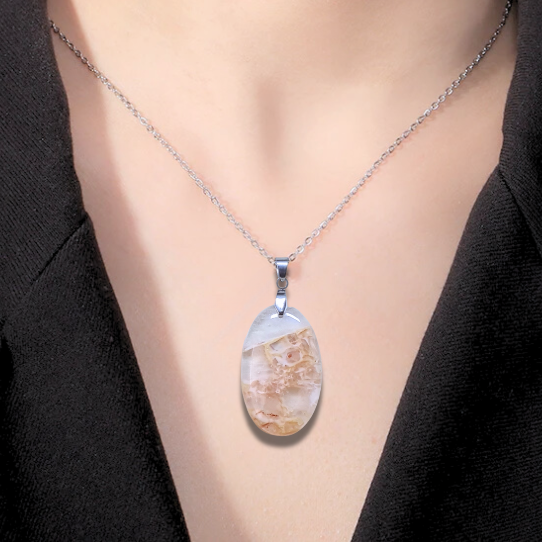 Pendentif en Quartz à inclusions (PE1160-3) - ENAE Minéraux