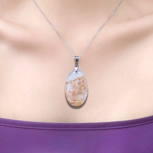 Pendentif en Quartz à inclusions (PE1160-3)