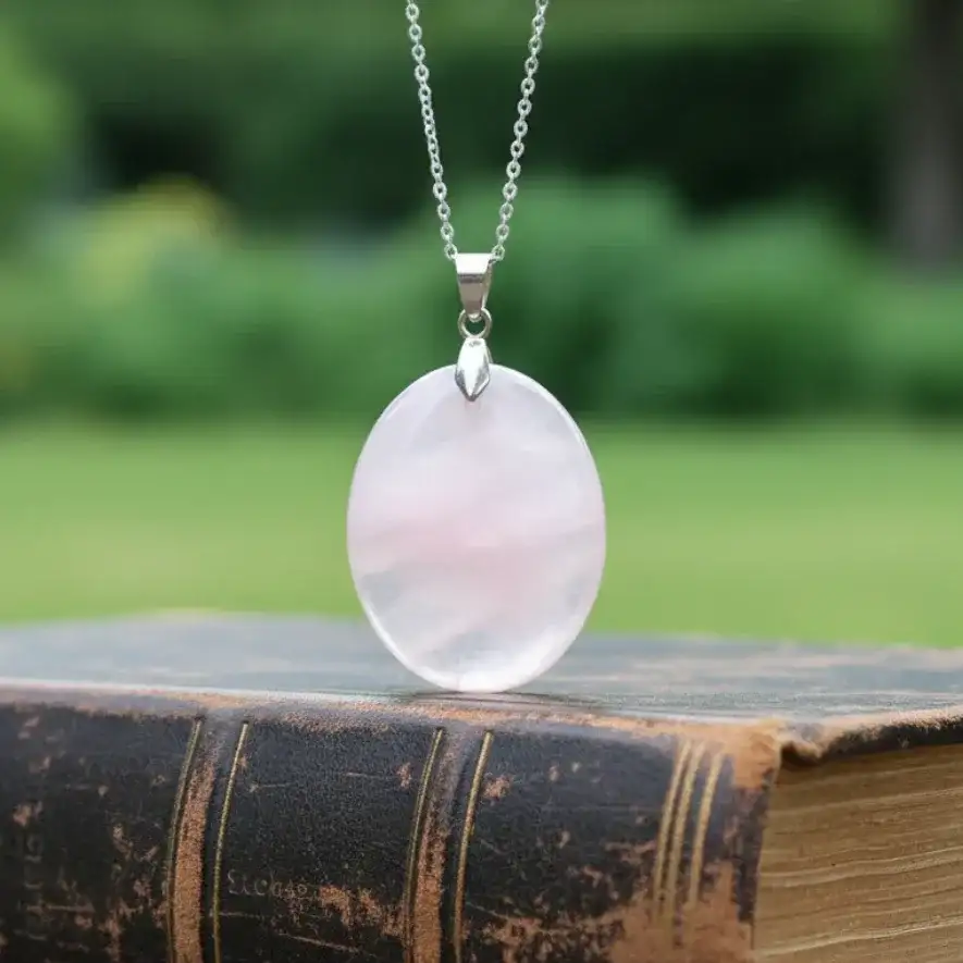 Pendentif en Quartz rose (PE1993 - 2)
