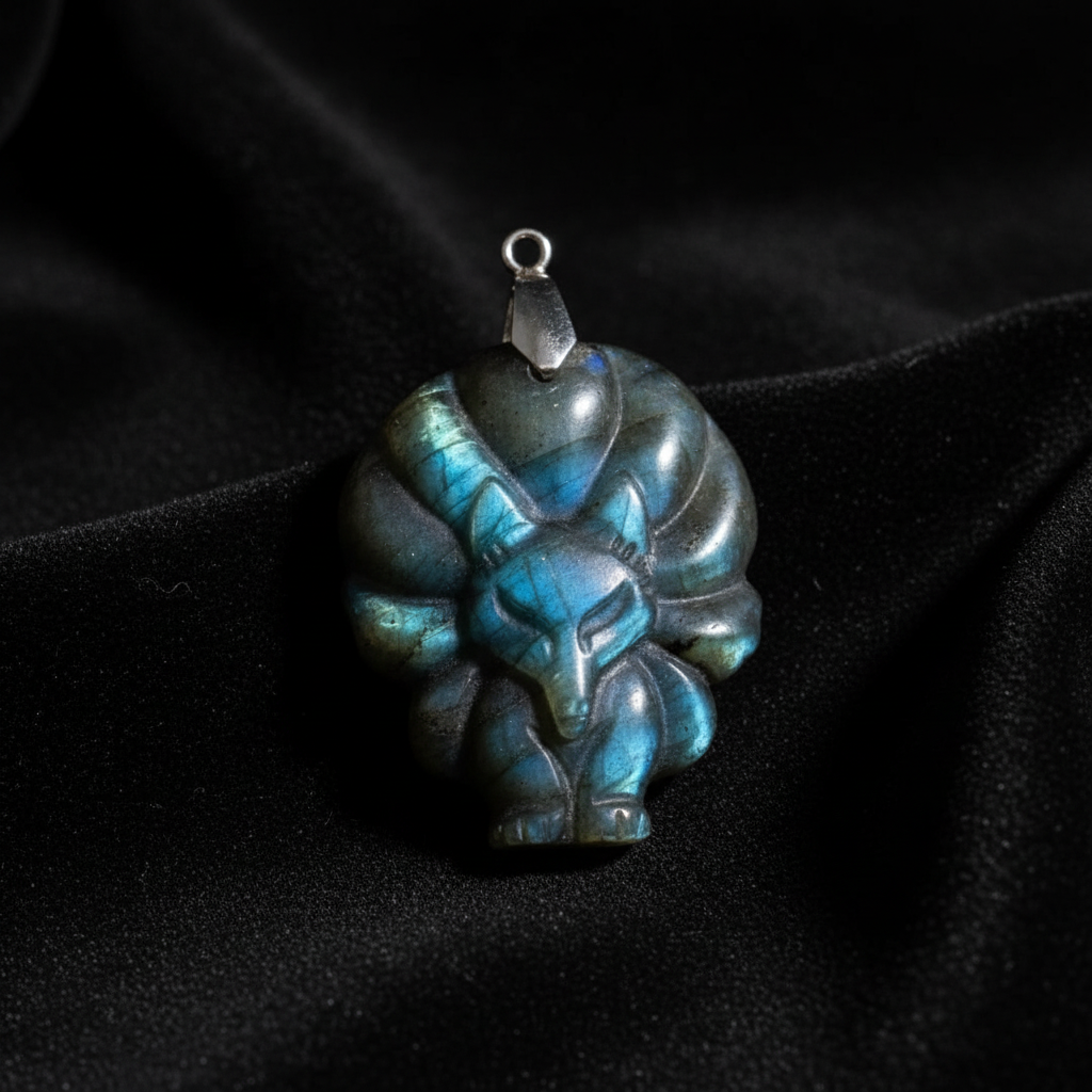 Pendentif Renard en Labradorite (PE1279-3)