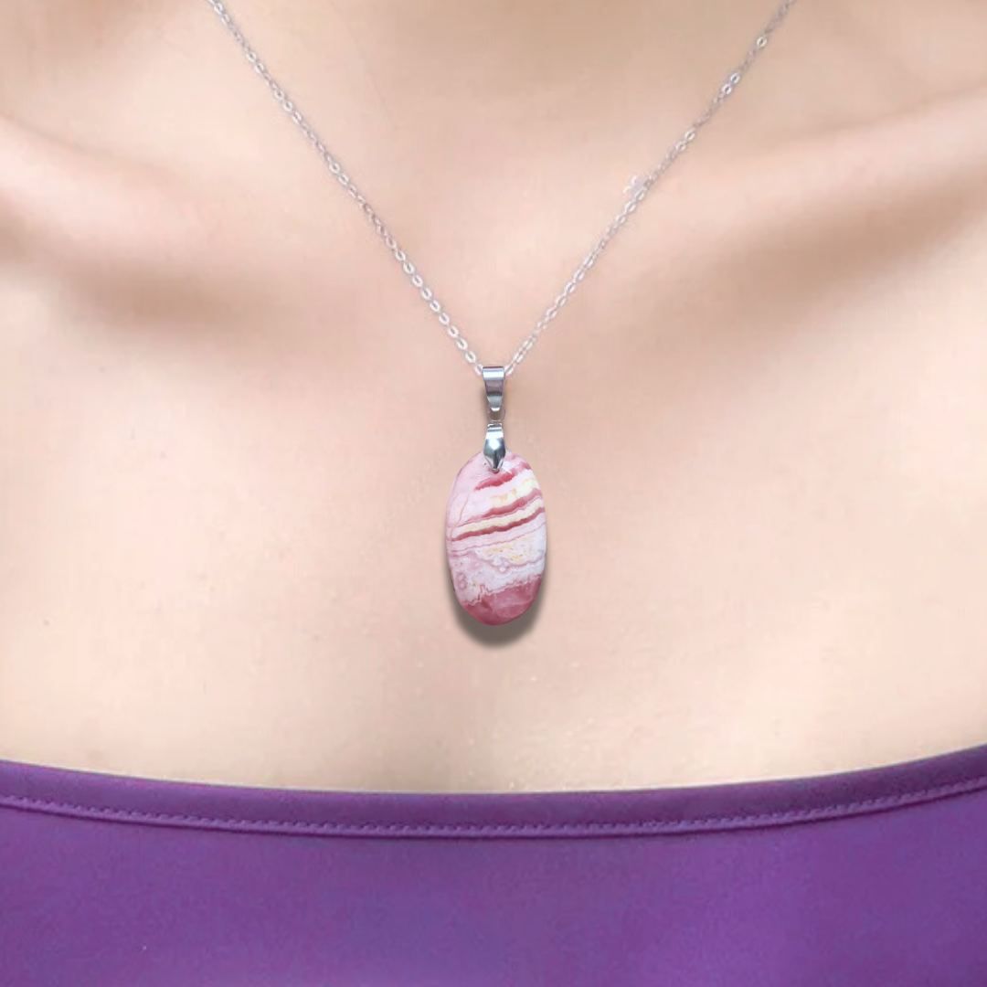 Pendentif en Rhodochrosite (PE1202)