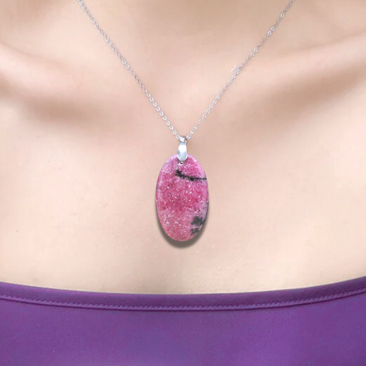 Pendentif en Rhodonite (PE1493)