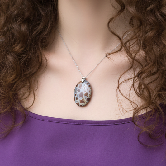 Pendentif en Rhyolite Astéroïde (PE1520)