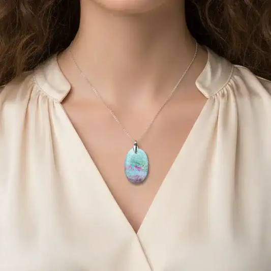 Pendentif en Rubis sur Fuchsite (PE1424 - 3)