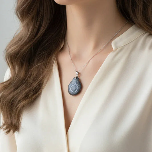 Pendentif en Septaria dos brut (PE1331)