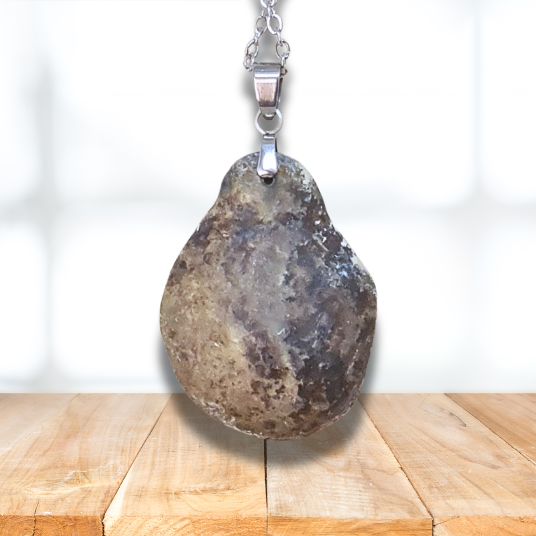 Pendentif en Septaria dos brut (PE1331) - ENAE Minéraux