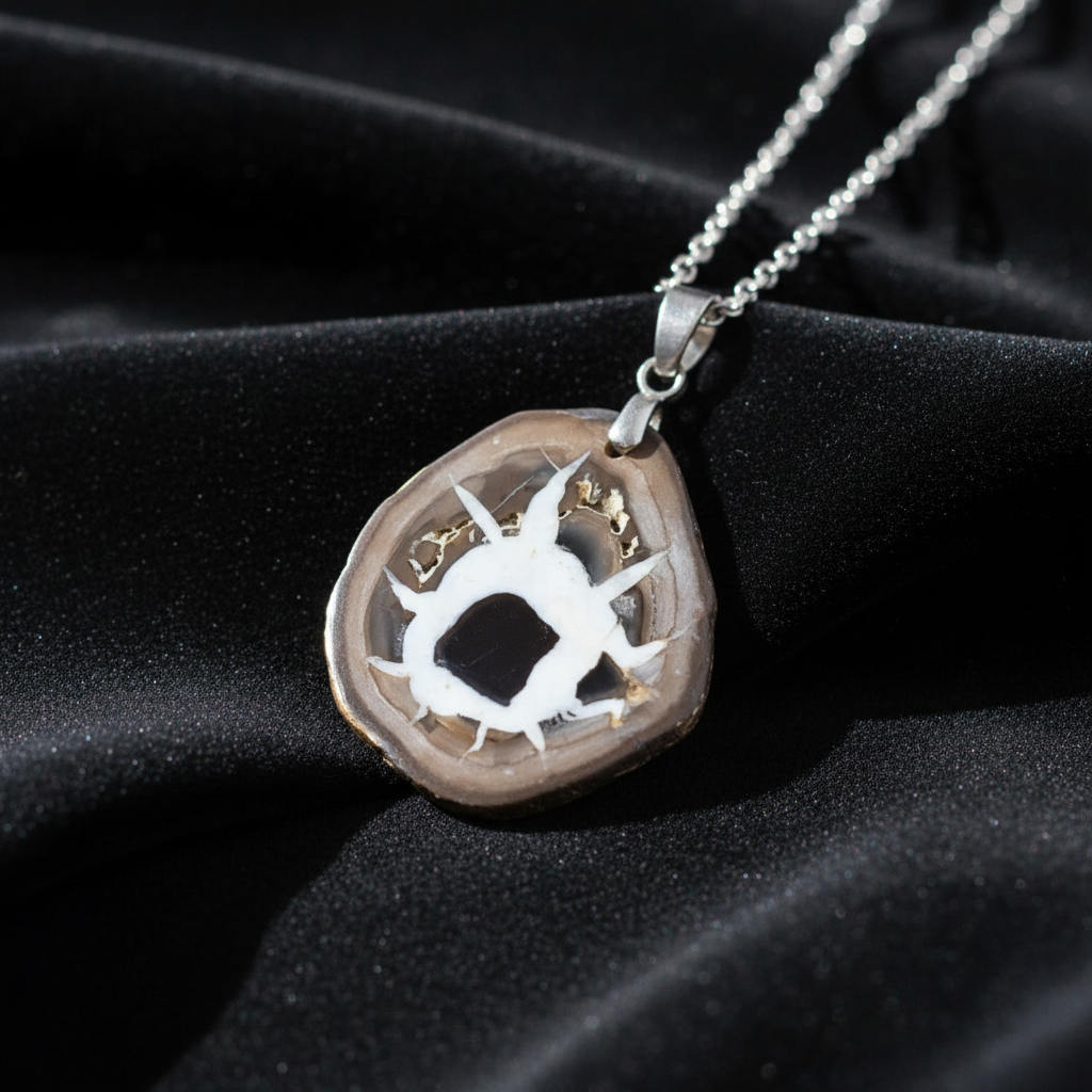 Pendentif en Septaria dos brut (PE1329)