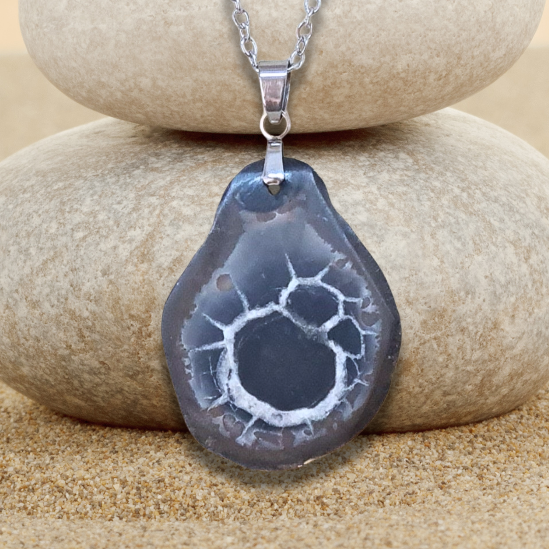Pendentif en Septaria dos brut (PE1331)