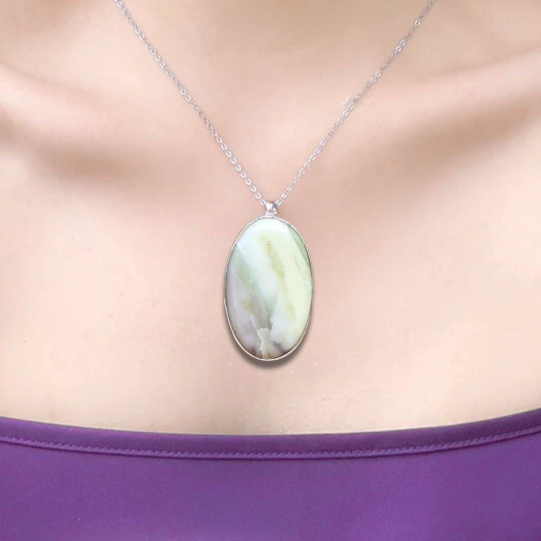 Pendentif serti en Serpentine (PE1730) - ENAE Minéraux