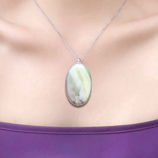 Pendentif serti en Serpentine (PE1730)