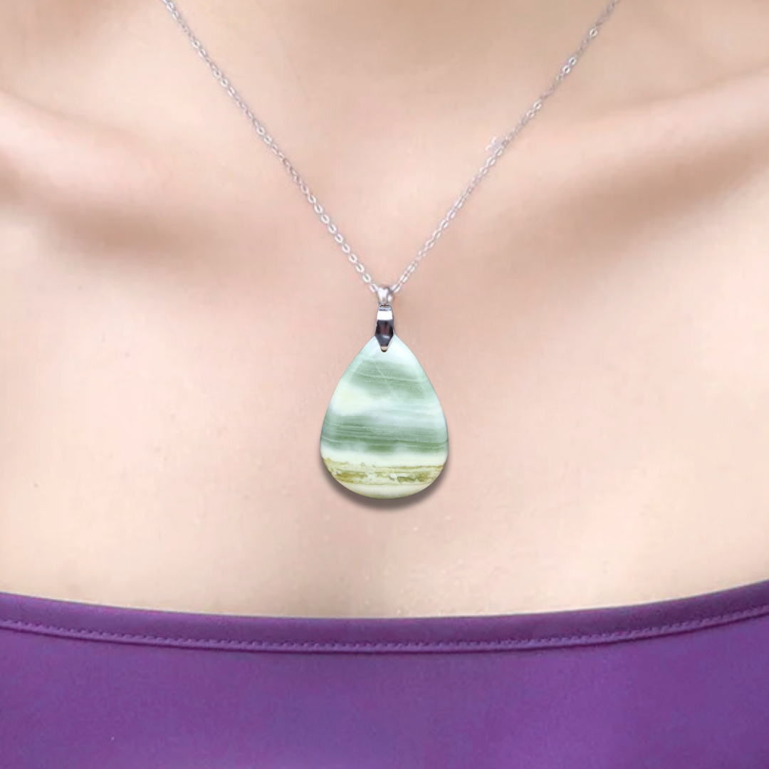 Pendentif en Serpentine (PE1247) - ENAE Minéraux
