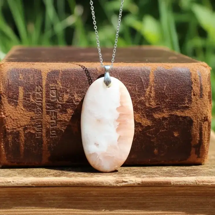 Pendentif en Scolécite et Stilbite (PE593)