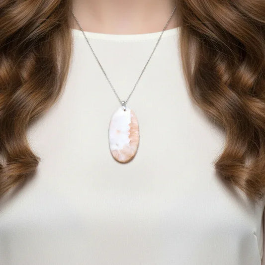 Pendentif en Scolécite et Stilbite (PE593)