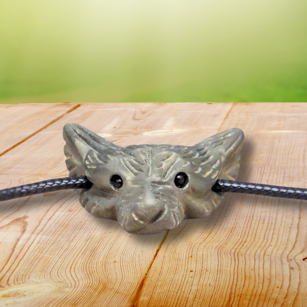 Pendentif Tête de loup en Pyrite (PE1100-10)