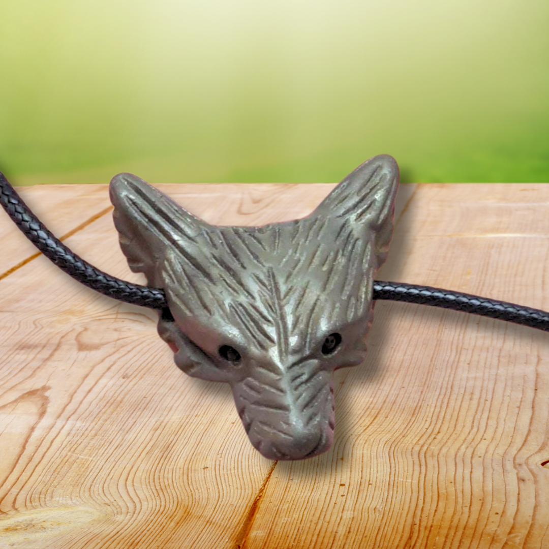 Pendentif Tête de loup en Pyrite (PE1100-10)