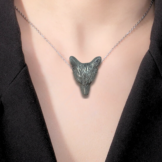 Pendentif Tête de loup en Pyrite (PE1100-9)