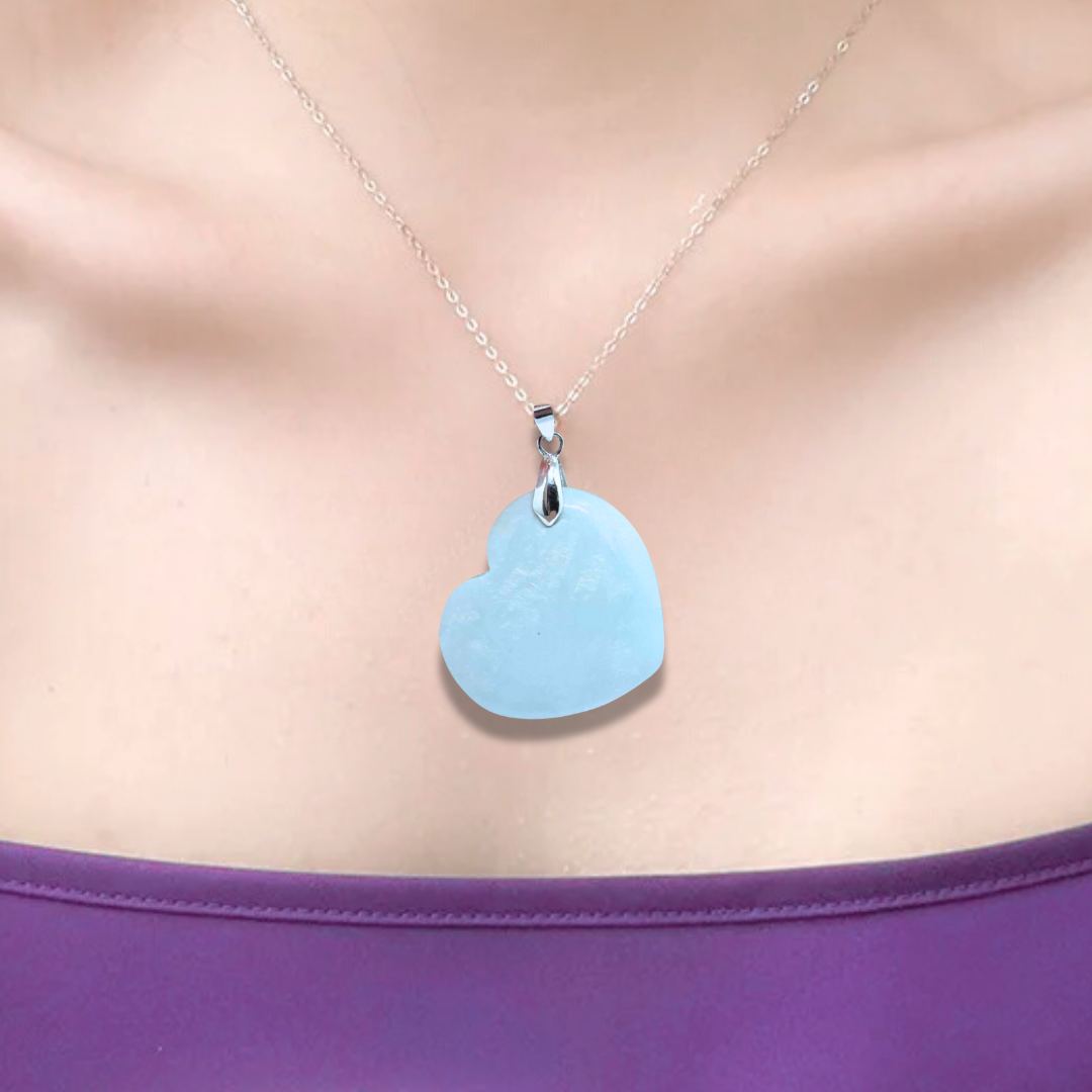 Pendentif cœur en Dickite (PE1903) - ENAE Minéraux
