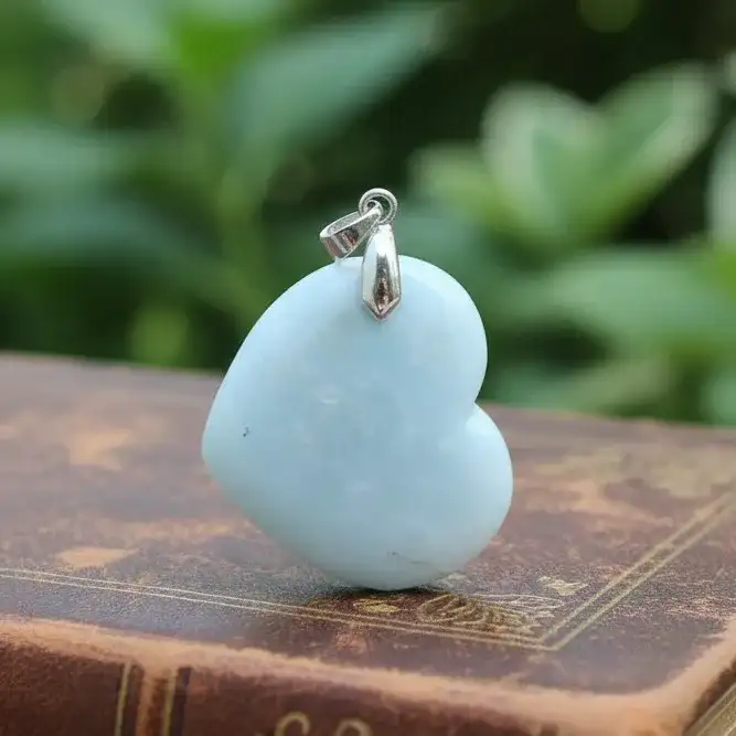 Pendentif cœur en Dickite (PE1903)