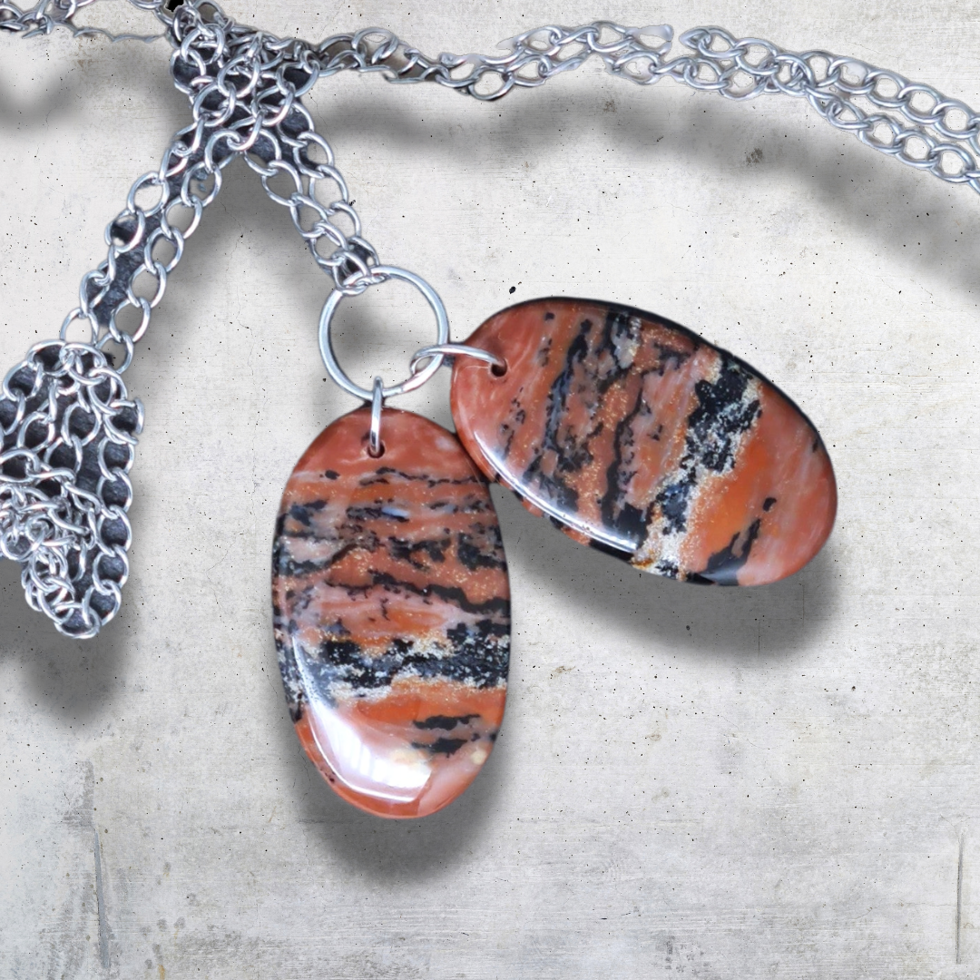 Pendentif en Agate dendritique (PE1974)