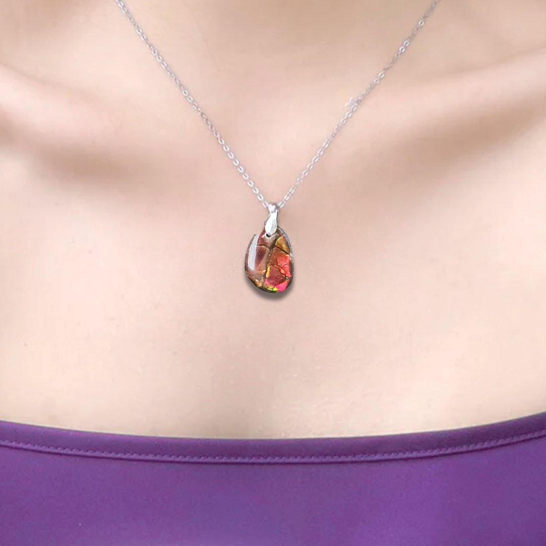 Pendentif en Ammolite (PE1909-3)