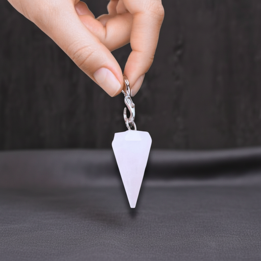 Pendule facetté en Manganocalcite (PEND11-1)