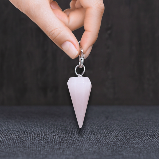 Pendule facetté en Manganocalcite (PEND11-2)