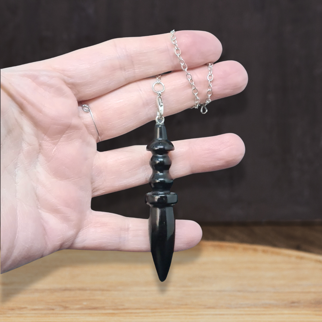 Pendule Thot en Obsidienne noire (PEND15) - ENAE Minéraux